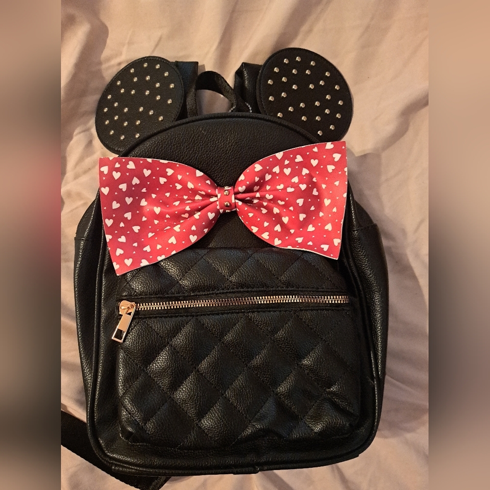 Olivia Miller Black Quilted Kids Backpack